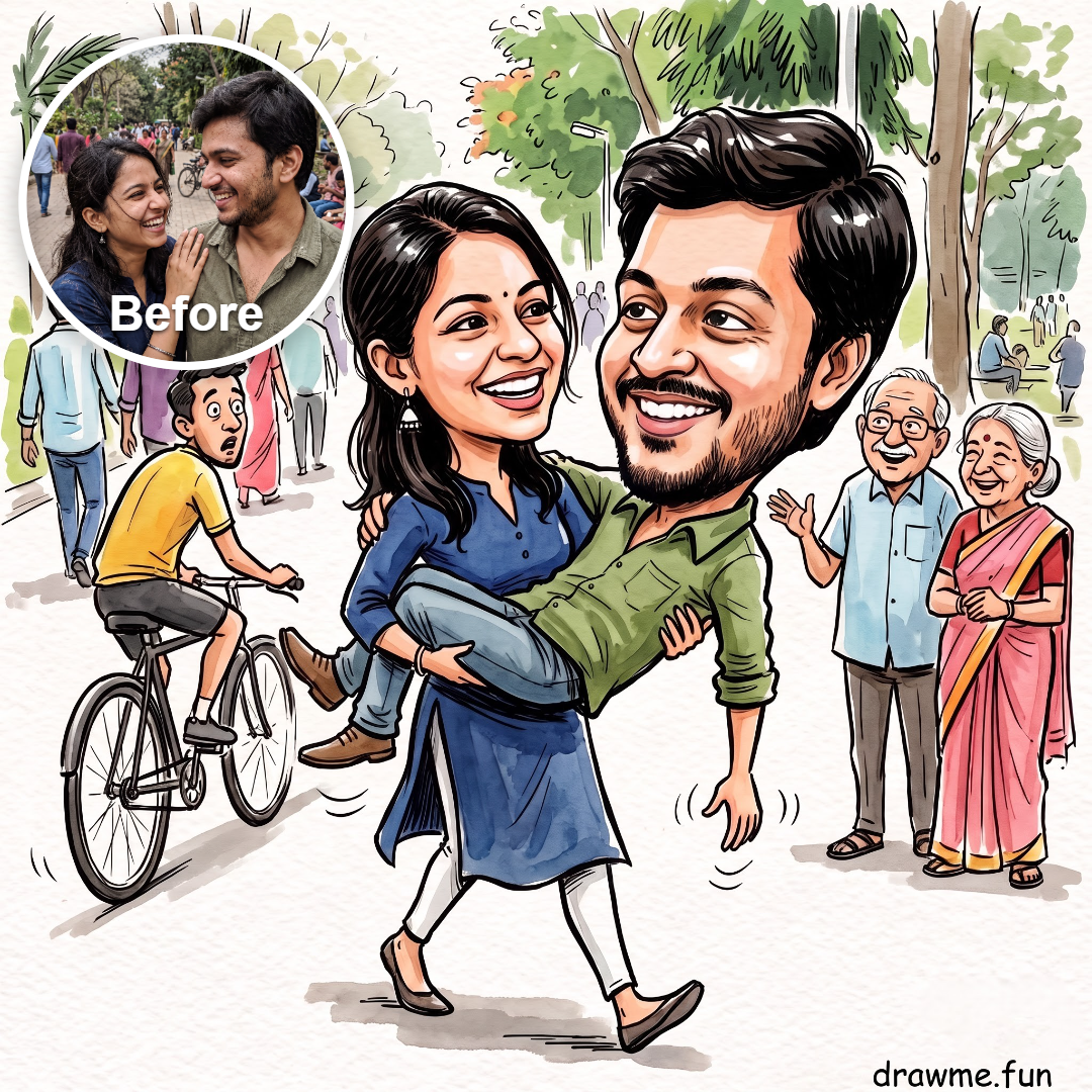 Park day caricature